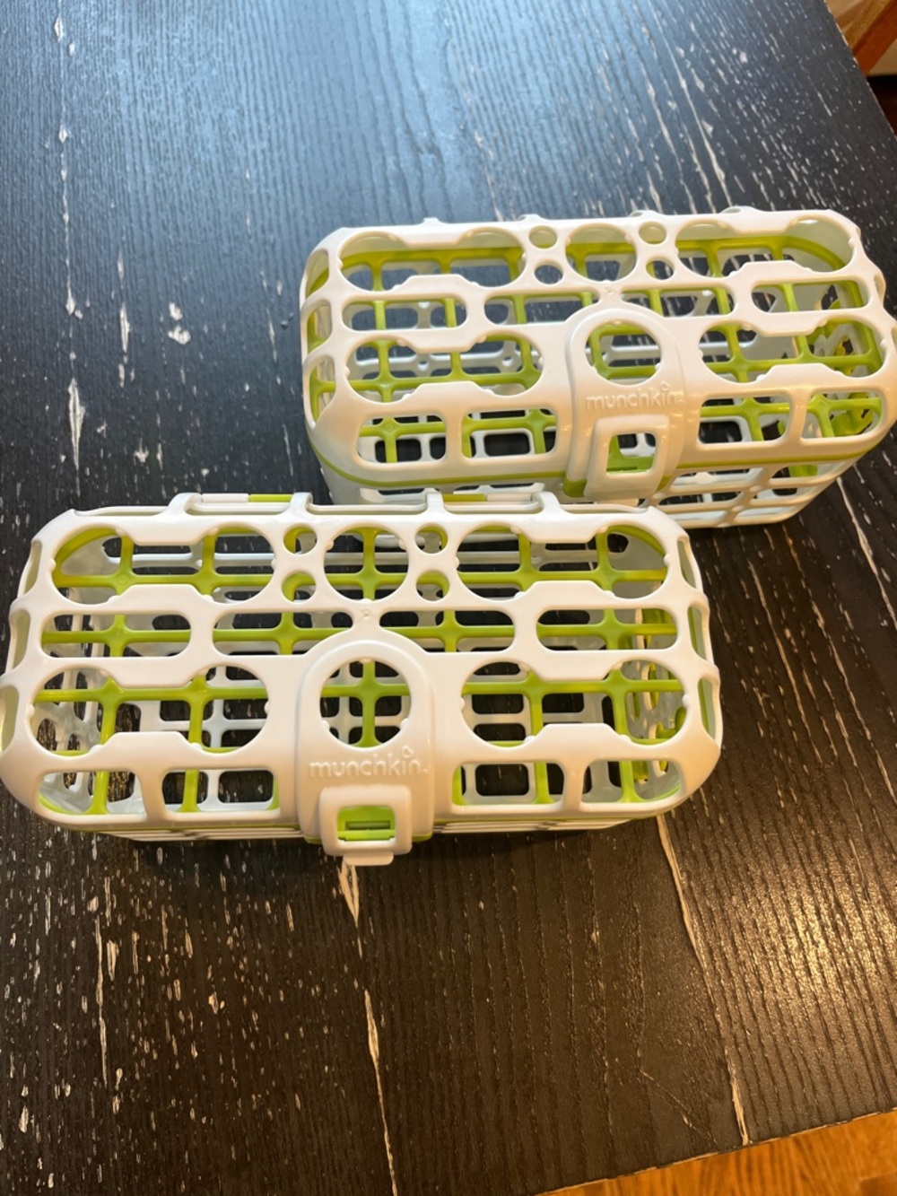 Munchkin White and Lime Green Pacifier Travel Sterilizer Cases - Set of 2